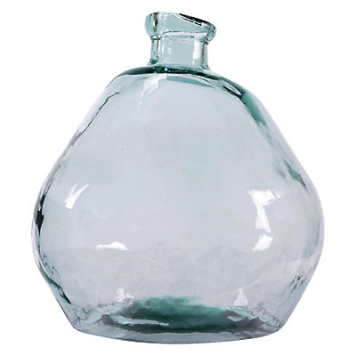 Decoris Wobble Glass Bottle Vase, Blue Decoris Wobble Glass Bottle Vase, Blue